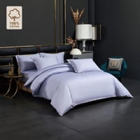 طقم مفرش فندقي سماوي سادة ملكي فاخر جدا قطن 100٪ 7...