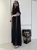 عبايه اكمام استرتش #193