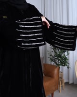 عبايه مخمل تطريز يدوي #155