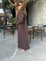 عبايه جاكيت بني #147