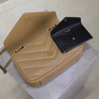 حقيبة لولو الجديدة من سان لوران لون جملي حجم 24 CM