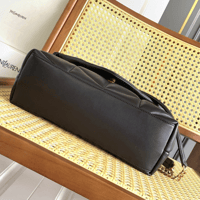 حقيبة بافر توي من سان لوران لون أسود حجم وسط