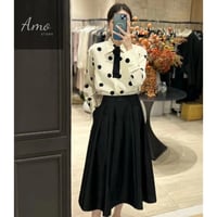 تنورة ميدي قصة كوين كشخة لون أسود فخم MASK7011DQ