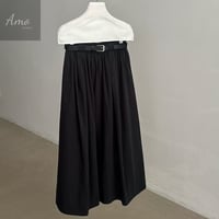 تنورة ماكسي طويل خصر مرن مع حزام خامه باردة متوفرة...