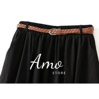 تنورة ماكسي طويل خصر مرن قصة على شكل A خامه باردة...