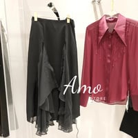 تنورة ميدي خامه الكريب الناعم و الأورجانزا على قصة...