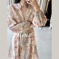 فستان ماكسي مشجر تصميم كلاسيك MADR59252