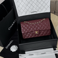 حقيبة شانيل كلاسيك جلد كافيار مقاس 25 سم Chanel Cl...