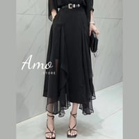 تنورة ميدي خامه الكريب الناعم و الأورجانزا على قصة...