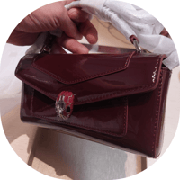 حقيبة بولغاري سيربنتي فورإيفر لون برغندي الجديدة ح...