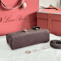 شنطة لورو بيانا إكسترا ال 23 جلد سويدي بلون القهوة