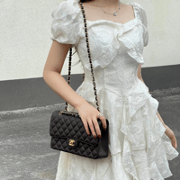 حقيبة شانيل كلاسيك جلد كافيار مقاس 25 سم Chanel Cl...