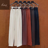 بنطلون طويل رسمي أنيق بحزام لون أسود فخم MATR7053D...