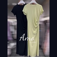 فستان كاجوال مخصر على الجسم ب طيات يعطي اطلالة مشر...