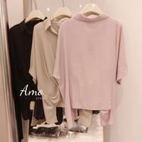 بلوزة سادة قصه واسعه بشكل فراشه MABL319