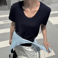 تيشيرت بكم قصير خامة ناعمة ب ألوان متعددة MATS3518