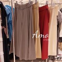 بنطلون رسمي طويل بحزام قماش قطن قصة الارجل واسعه M...