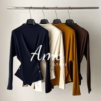 بلوزة الخريف بقصة فراشة بزراير جانبية اكمام طويلة...