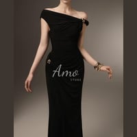 فستان ميدي بدون أكمام مرونة عالية بلون بيج موحد بد...