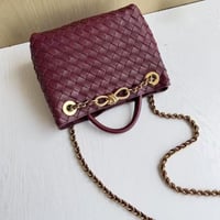 شنطة بوتيغا فينيتا لون عنابي برغندي الحجم الصغير A...