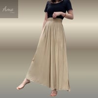 بنطلون طويل واسع بخصر مرتفع و مرن MATR7302