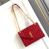 حقيبة بافر توي من سان لوران لون أسود حجم وسط