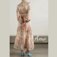 فستان ماكسي مشجر تصميم كلاسيك MADR59252