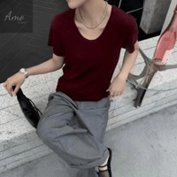 تيشيرت بكم قصير خامة ناعمة ب ألوان متعددة MATS3518