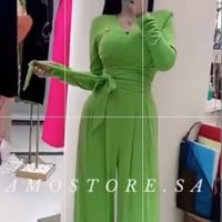 جمبسوت نسائي سهرة سواريه لون أحمر بحزام لف على الخ...