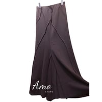 تنورة أسود طويل بنمط ذيل السمكه MASKV088