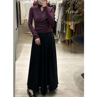 تنورة طويلة ماكسي قصة كوين كشخة لون أسود فخم MASK7...