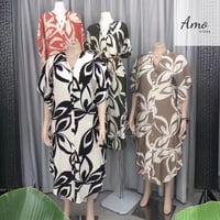 فستان فضفاض مقاس واسع بزراير أمامية من الآعلى الى...