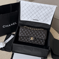 حقيبة شانيل كلاسيك جلد كافيار مقاس 25 سم Chanel Cl...