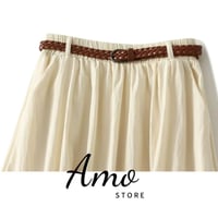 تنورة ماكسي طويل خصر مرن قصة على شكل A خامه باردة...