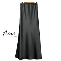 تنورة لون برغندي حرير ترند موضة ميلانو ناعمة راقية...