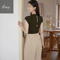 بنطلون طويل رسمي أنيق بحزام لون بيج MATR7060DQ