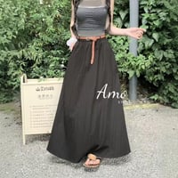 تنورة ماكسي طويل خصر مرن قصة على شكل A خامه باردة...