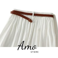 تنورة ماكسي طويل خصر مرن قصة على شكل A خامه باردة...