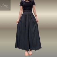 بنطلون طويل واسع بخصر مرتفع و مرن MATR7302