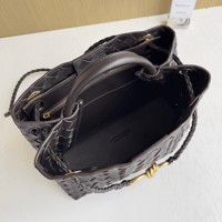 شنطة بوتيغا فينيتا لون عودي مشبك ذهبي الحجم الصغير...