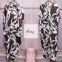 فستان فضفاض مقاس واسع بزراير أمامية من الآعلى الى...