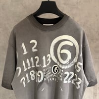 تي شيرت رجالي قطن لون رمادي بأكمام قصيرة وياقة مدو...