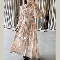 فستان ماكسي مشجر تصميم كلاسيك MADR59252