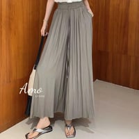 بنطلون طويل واسع بخصر عريض مرتفع و مرن مريح باللبس...