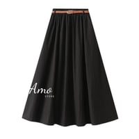 تنورة ماكسي طويل خصر مرن قصة على شكل A خامه باردة...