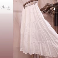 تنورة ميدي طبقات بشريط دانتيل خامة ناعمة سادة MASK...