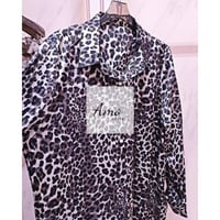 بلوزة الفهد الساحرة واسعة طويلة خامة ناعمة مشجرة ب...