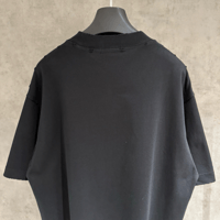 تي شيرت رجالي قطن لون أسود بأكمام قصيرة وياقة مدور...