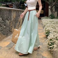 تنورة ماكسي طويل خصر مرن قصة على شكل A خامه باردة...