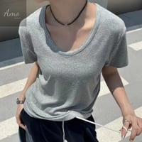 تيشيرت بكم قصير خامة ناعمة ب ألوان متعددة MATS3518